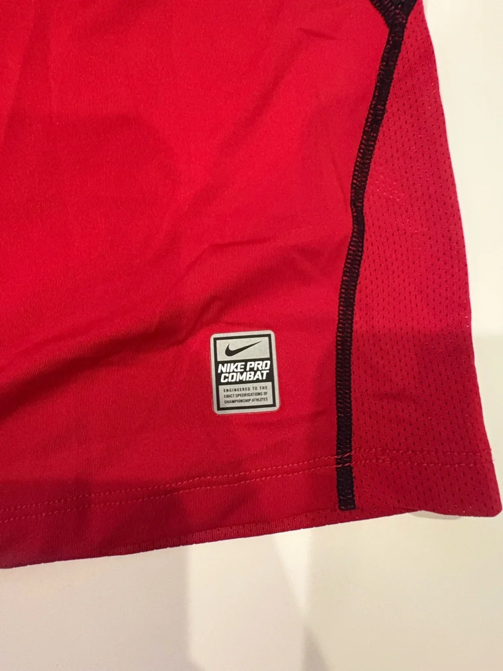 Brand New Boys Nike Pro Combatn Dri-Fit Red Shirt XL